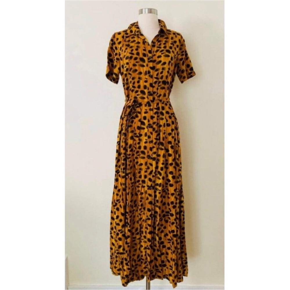 - Anthropologie Porridge Vianne Belted Maxi Dress Size 0 to 2 - Picture 11 of 13